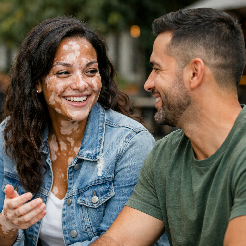 Hablar sobre el vitíligo con la pareja puede ser complicado, pero es fundamental para construir una relación basada en la comprensión y el apoyo mutuo.